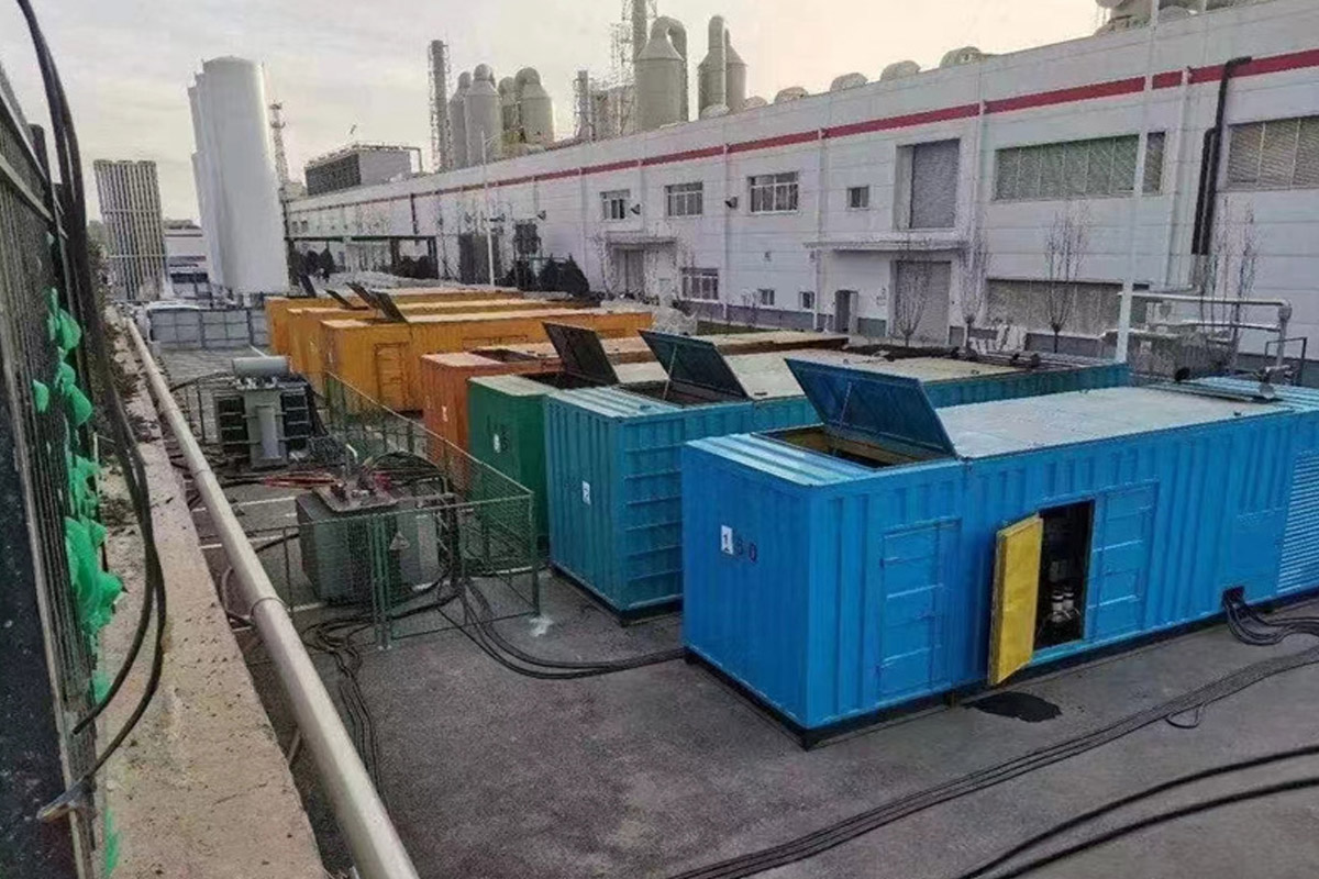 榆树发电机租赁施工现场